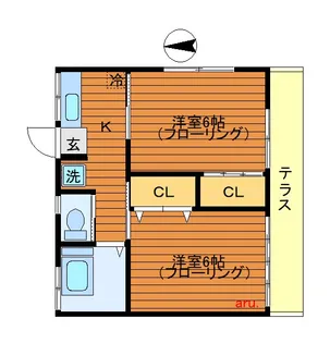 たちばな荘【2階】の間取り