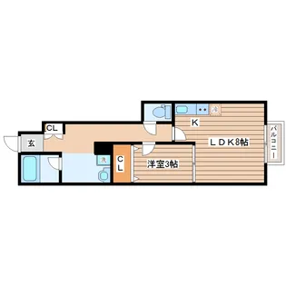 RETINA河原町I【1階】の間取り