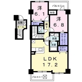 カイラス・ドルフ【2階】の間取り