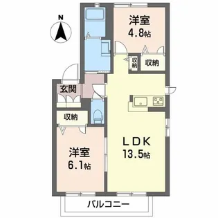 カーサパルコ【2階】の間取り