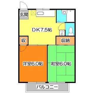 ハイツたかはし【2階】の間取り