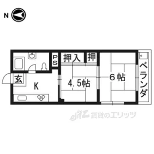 楽軒ハイツ【2階】の間取り