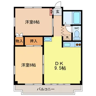 サリチェカーサ【1階】の間取り