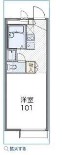レオパレスベンデュール【1階】の間取り