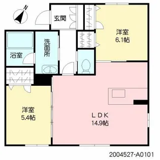 シャーメゾン三川【1階】の間取り