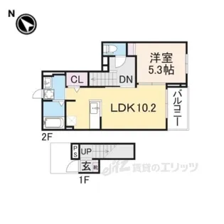 ラ・フォート月夜田【2階】の間取り