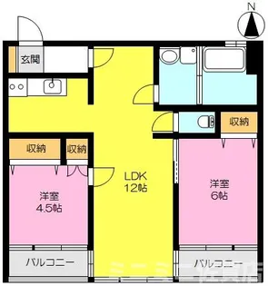 SERAI9番館【4階】の間取り