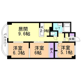 ビラ・サンライト第2【8階】の間取り