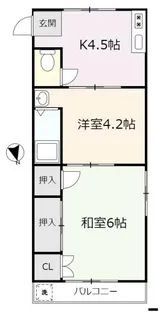 杉田アパート【3階】の間取り