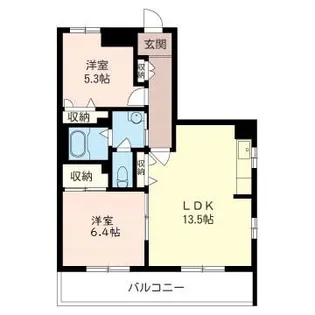 シャン・ド・フルール【2階】の間取り