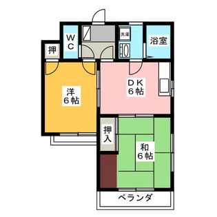 シャトレ井川城【1階】の間取り