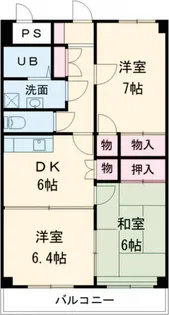 グラン・シャリオ二階堂【3階】の間取り