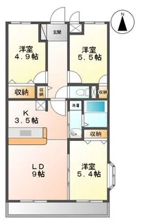 フォレスガーデンK【2階】の間取り