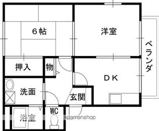 ワイズ上之町【1階】の間取り