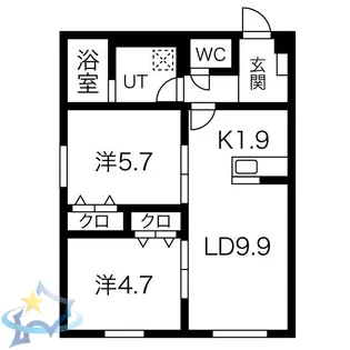 Flan N3【2階】の間取り