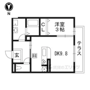 カーサ京町【1階】の間取り