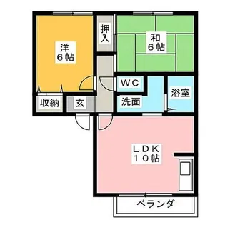 ポレールA【1階】の間取り
