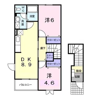 ピーノ・リブロC【2階】の間取り