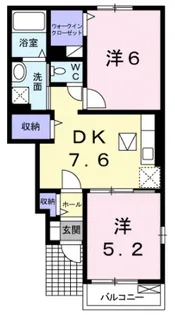メゾン アスナロ II【1階】の間取り