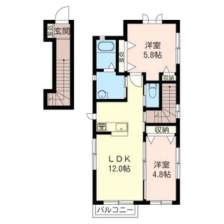 スマイルコートA【2階】の間取り