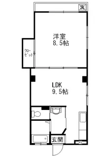 マンション美和【2階】の間取り