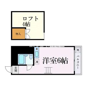 ペンション竹ノ塚【2階】の間取り
