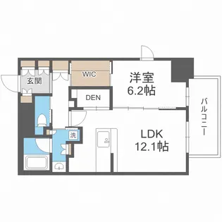 DIMUS北浜【15階】の間取り