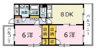 広島県広島市安佐北区落合1【マンション】の間取り