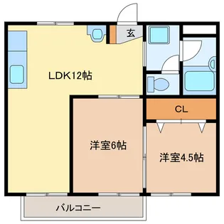 リプルスハイツ【1階】の間取り