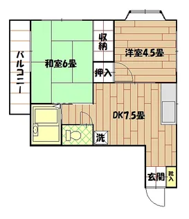 ベイウィンド大矢部【2階】の間取り