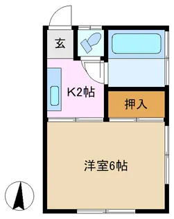 松崎アパート【2階】の間取り