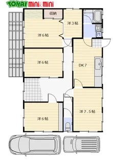 三重県松阪市五反田町1【一戸建】の間取り