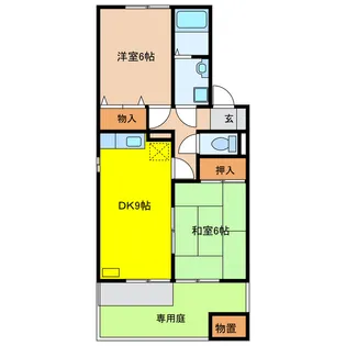 岐阜県不破郡垂井町綾戸【アパート】の間取り