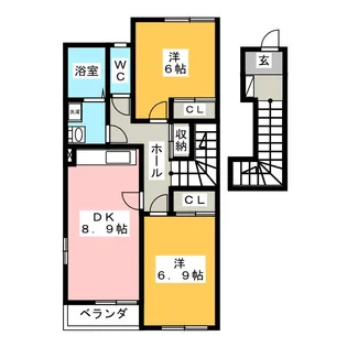 スカイ・ピース【2階】の間取り