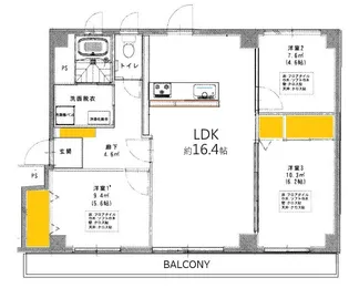 パールハイツ口田【1階】の間取り