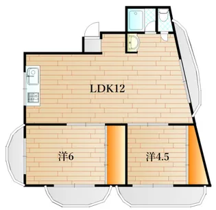 宮の下ヒルズA【4階】の間取り