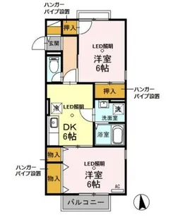 埼玉県坂戸市南町【アパート】の間取り