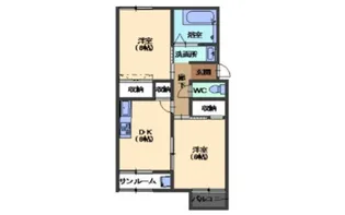 コムサデ・セジュール【2階】の間取り