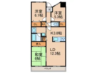 ユニーブル藤が丘【11階】の間取り