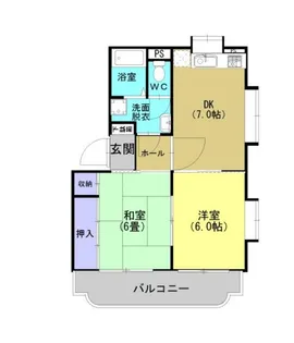 ソレイユ伊敷【1階】の間取り