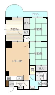 山口県宇部市東芝中町【マンション】の間取り