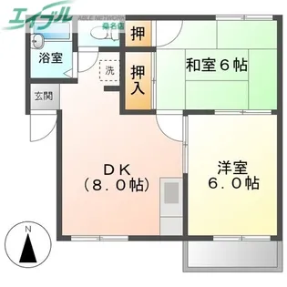 ハイツ後藤 B棟【1階】の間取り