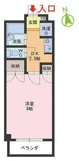 ビリヤンスモーヴ【1階】の間取り