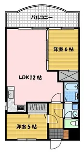 ルミエール多比良【5階】の間取り