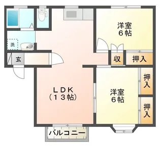 ファミール中川 B【1階】の間取り