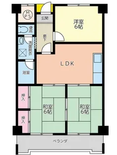 第一グリーンハイツ松縄【5階】の間取り