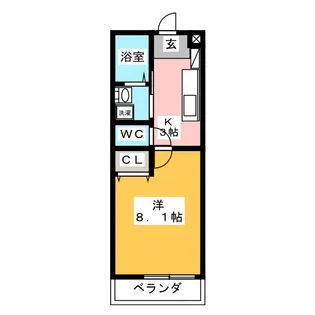 シャトウ清栄【3階】の間取り