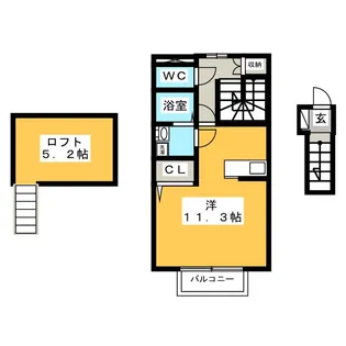 セレンディピティー【2階】の間取り