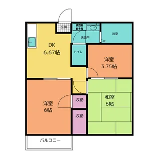 アーバン高原A【2階】の間取り