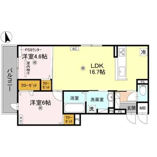 OKAYAMATE嘉平【3階】の間取り